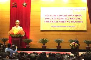 Hội nghị Báo chí toàn quốc tổng kết công tác năm 2015